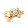 Brass Micro Pave Cubic Zirconia Charms KK-G444-02G-01-3