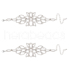 Fingerinspire 2Pcs Crystal Rhinestone Flower Link Bracelet BJEW-FG0001-02-1