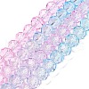 Transparent Painted Glass Beads Strands X1-DGLA-A034-T8mm-A22-2