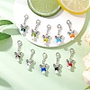 10Pcs Mushroom Angel Glass & Lampwork Pendant Decorations HJEW-MZ00234-2