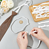 BENECREAT 16Pcs Adjustable Polyester Elastic Bow Tie Extender Bands FIND-BC0005-75A-01-3