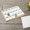 CALFOVERA 1Pc 18 Grids Imitation Leather Jewelry Trays CON-CL0001-02A-5