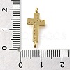 Brass Pave Clear Cubic Zirconia Connector Charms KK-M101-02G-G01-3
