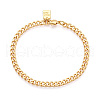 Brass Curb Chain Bracelets for Women BJEW-N032-07D-G-2