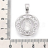 Brass Micro Pave Clear Cubic Zirconia Pendants KK-N268-53P-3