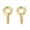 Brass Screw Eye Pin Peg Bails KK-A171-23-01G-1