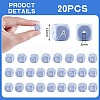 20Pcs Blue Cube Letter Silicone Beads 12x12x12mm Square Dice Alphabet Beads with 2mm Hole Spacer Loose Letter Beads for Bracelet Necklace Jewelry Making JX434Z-2