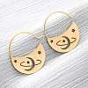 304 Stainless Steel Dangle Earrings EJEW-Z118-07G-02-1