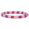 Polymer Clay Heishi Surfer Stretch Bracelet with 304 Stainless Steel Beaded BJEW-SW00111-05-1