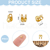 Unicraftale 200Pcs Rack Plating Brass Bead Tips FIND-UN0016-30A-3