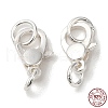 925 Sterling Silver Lobster Claw Clasps with Jump Rings STER-D006-18S-1