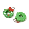 Christmas Theme Opaque Resin Pendants RESI-S08-02O-2