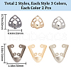 Gorgecraft 12Pcs 6 Styles Iron & Alloy Toe Cap Covers FIND-GF0005-12-2
