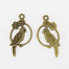 Alloy Tropical Parrot Pendants TIBEP-EA10187YKG-AB-LF-1