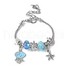 Ocaen Theme European Beads Charm Bracelet Set for Women BJEW-JB11587-02-2