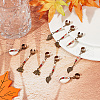 Tibetan Style Alloy & Cowrie Shell Braiding Hair Pendants Decoration OHAR-AB00016-5