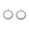 304 Stainless Steel Pendant Cabochon Settings STAS-N114-04P-1