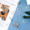 Tibetan Style Toggle Clasps TIBE-PH0004-20AS-WH-5
