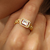 Vintage Style 925 Sterling Silver with Cubic Zirconia Cuff Rings for Women WL1450-7