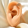 Brass Clear Cubic Zirconia Cuff Earrings EJEW-Q025-03A-G-5