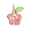 Transparent Glass Pendants PALLOY-JF03961-3
