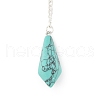 Synthetic Turquoise Cone Pointed Dowsing Pendulums G-A249-02S-05-2