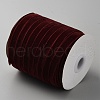 50 Yards Polyester Single Face Velvet Ribbon OCOR-WH0082-161B-2