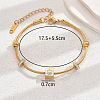 Vintage Luxurious Evil Eye Beaded Stainless Steel Bracelet Women Holiday Style QW9952-1-1
