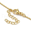 Brass Micro Pave Colorful Cubic Zirconia Peach Heart Pendant Necklaces for Women NJEW-Q346-01G-02-3