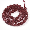 Dyed Natural White Jade Beads Strands G-T139-8mm-46O-3