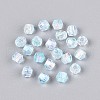 Transparent Spray Painted Glass Beads EGLA-N018-4mm-06-2
