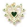 Rack Plating Brass Micro Pave Cubic Zirconia Pendants KK-A185-14G-2