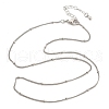 2MM Brass Satellite Chain Necklaces for Women NJEW-D302-49P-4