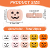 ARRICRAFT 20Pcs 5 Colors Pumpkin Jack-O'-Lantern Halloween Food Grade Eco-Friendly Silicone Beads SIL-AR0001-10-2
