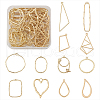 Alloy Open Back Bezel Pendants PALLOY-TA0001-72G-34