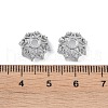 Brass Micro Pave Cubic Zirconia Beads Caps KK-B087-16B-P-3