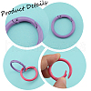 Gorgecraft 12Pcs 12 Colors Alloy Spring Gate Rings FIND-GF0006-90-5