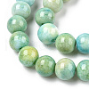 Opaque Crackle Glass Round Beads Strands GLAA-T031-10mm-01R-3
