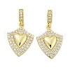 Rack Plating Brass Micro Pave Cubic Zirconia Pendants KK-E114-04G-01-1