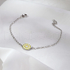 Simple Lemon Stainless Steel Link Bracelets HX9461-1-1