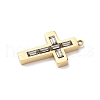 304 Stainless Steel Rhinestone Pendants STAS-L022-085G-05-2