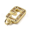 Brass Micro Pave Cubic Zirconia Pendants KK-V014-01G-07-2
