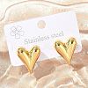 304 Stainless Steel Stud Earrings for Women EJEW-A125-62G-1