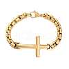 304 Stainless Steel Link Bracelets BJEW-Q009-01G-4