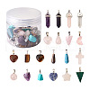Natural & Synthetic Mixed Gemstone Pendants G-TA0001-21-10