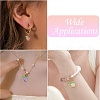 90Pcs 9 Colors Glass Pendants PALLOY-CJ00057-7