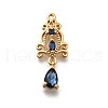 Brass Micro Pave Cubic Zirconia Pendants KK-K378-65G-02-1