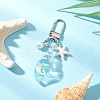 Glow in the Dark Acrylic Conch Pendant Decorations HJEW-JM03290-01-1