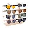 2-Row 8-Slot Wooden Eyeglasses Organizer Display Stands ODIS-WH0070-76-7