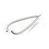 Brass Ice Pick Pinch Bails KK-P306-12B-P-2
